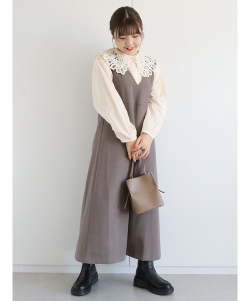 ehka sopo（エヘカソポ）の「バテンレース衿ブラウス（シャツ/ブラウス・レディース・キナリ/オフホワイト/ブラック・ﾌﾘ-）」の10枚目の写真