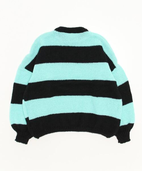 BEATJIVE（ビートジャイブ）の「ビッグシルエット 太ボーダー ニット レディース（ニット/セーター・レディース・ブラック×ピンク/ブラック×グリーン/ブラック×ホワイト・FREE）」の16枚目の写真