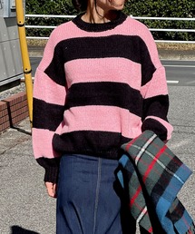 BEATJIVE（ビートジャイブ）の「ビッグシルエット 太ボーダー ニット レディース（ニット/セーター）」