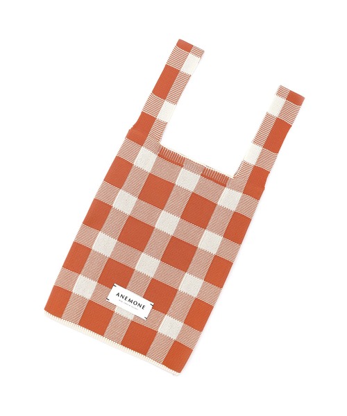 ANEMONE（アネモネ）の「チェック柄ニットトートバッグ[S]（トート