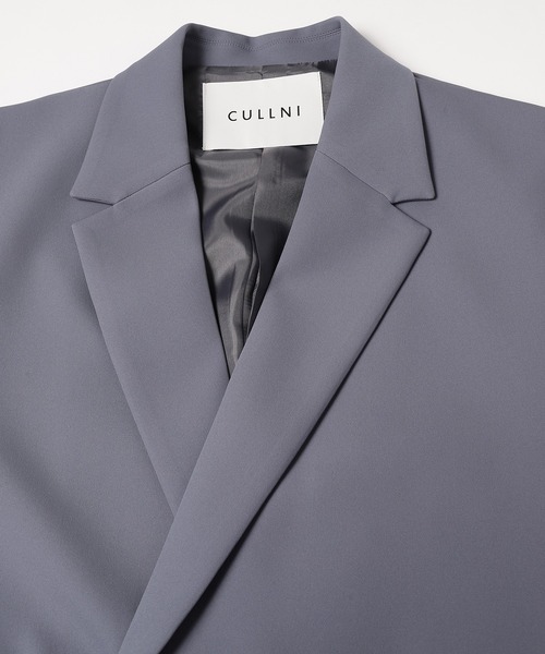 CULLNI（クルニ）の「23-SS-016 / Double Satin ZIP Pocket Tailored Jacket（テーラードジャケット・メンズ・アッシュブラウン/ブラック/ライトブルー/グリーン・2/1/0）」の12枚目の写真
