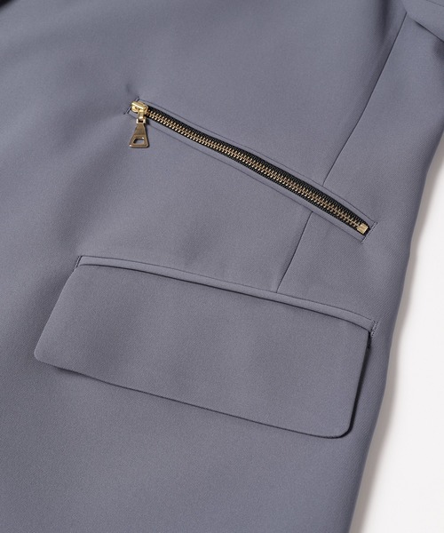 CULLNI（クルニ）の「23-SS-016 / Double Satin ZIP Pocket Tailored Jacket（テーラードジャケット・メンズ・アッシュブラウン/ブラック/ライトブルー/グリーン・2/1/0）」の13枚目の写真