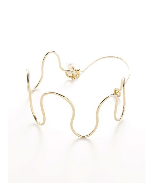 LILY BROWN（リリーブラウン）の「ルーズウェーブバングル（バングル/リストバンド・レディース・シルバー/ゴールド・FREE）」の3枚目の写真