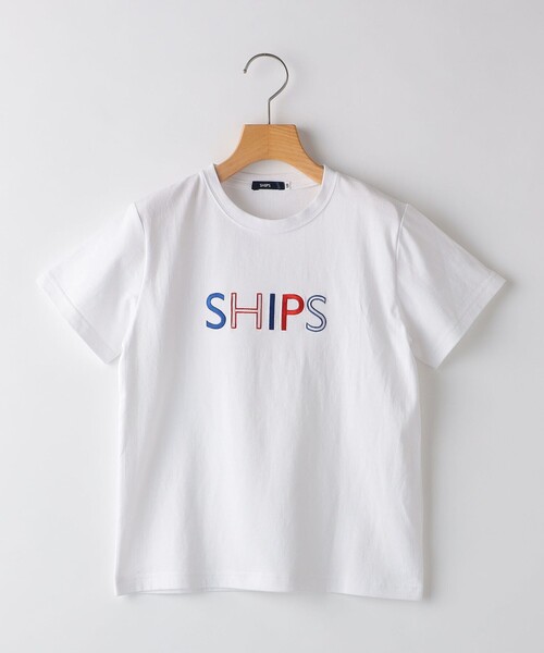 SHIPS（シップス）の「SHIPS KIDS:80～90cm / SHIPS ロゴ TEE（Tシャツ/カットソー・キッズ・ネイビー/ライトホワイト/クリーム/ブルー/ピンク/ホワイト系/ダークブルー/ラベンダー/オフホワイト・80/90）」の3枚目の写真