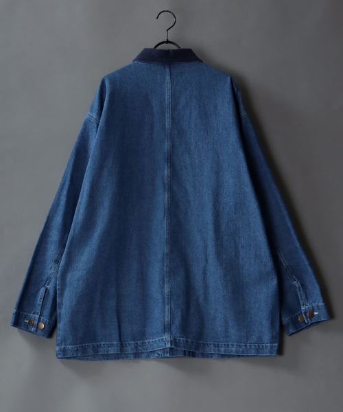 45R インディゴ染 ライトozデニム カバーオールジャケット サイズ3 SITRY（シトリー）の「over size denim cover all jacket