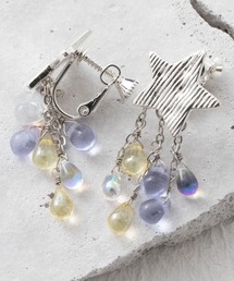 雨粒流れ星デザインイヤリングcloud