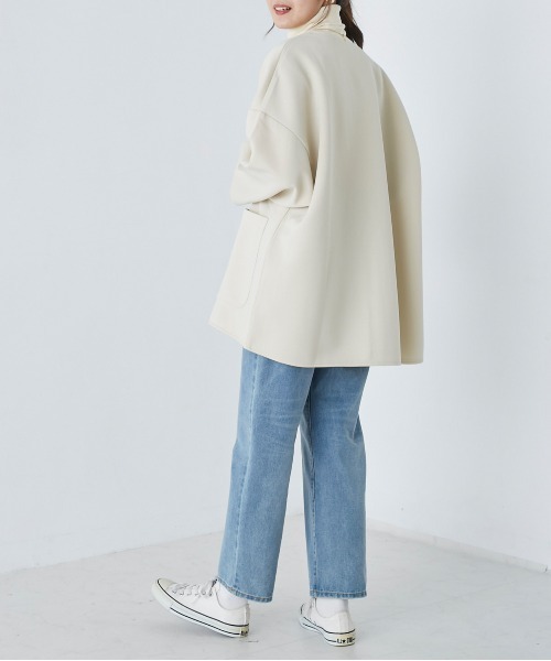 OMNES（オムネス）の「カットポンチミドルジャケット（その他アウター・レディース・アイボリー/ブラック/グレイッシュベージュ・FREE）」の16枚目の写真