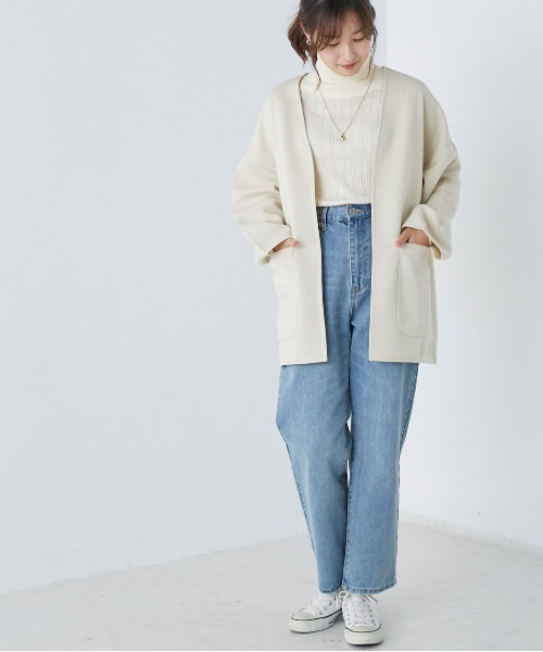 OMNES（オムネス）の「カットポンチミドルジャケット（その他アウター・レディース・アイボリー/ブラック/グレイッシュベージュ・FREE）」の21枚目の写真