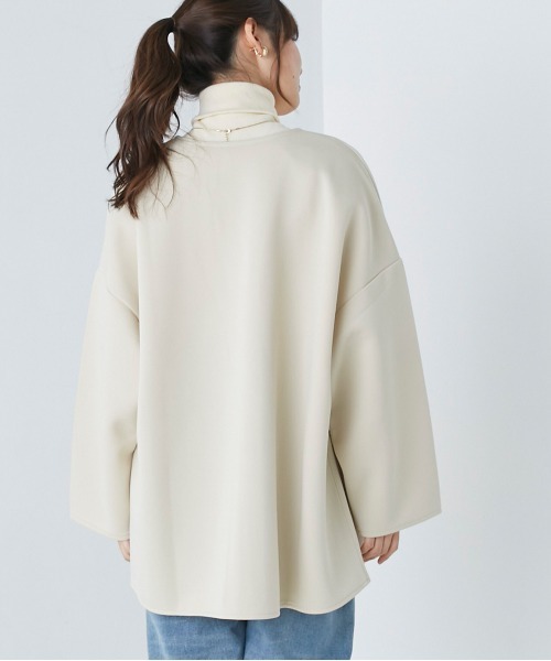 OMNES（オムネス）の「カットポンチミドルジャケット（その他アウター・レディース・アイボリー/ブラック/グレイッシュベージュ・FREE）」の10枚目の写真