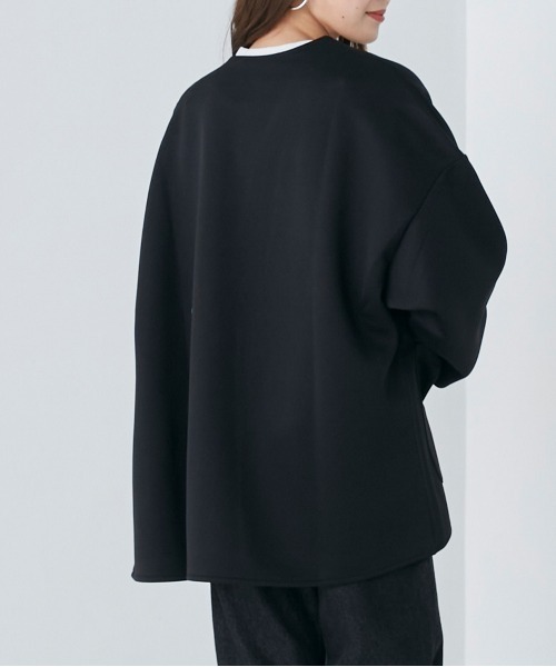 OMNES（オムネス）の「カットポンチミドルジャケット（その他アウター・レディース・アイボリー/ブラック/グレイッシュベージュ・FREE）」の5枚目の写真