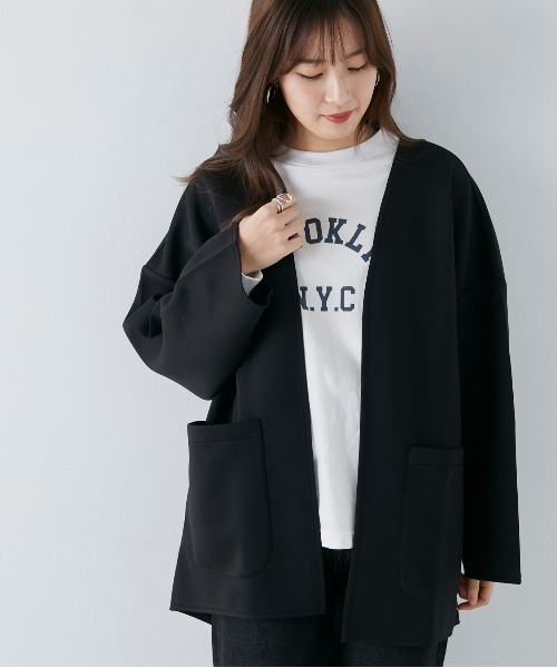 OMNES（オムネス）の「カットポンチミドルジャケット（その他アウター・レディース・アイボリー/ブラック/グレイッシュベージュ・FREE）」の17枚目の写真