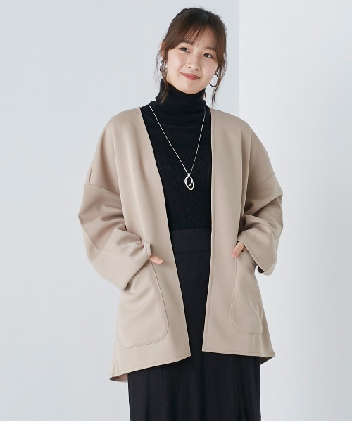 OMNES（オムネス）の「カットポンチミドルジャケット（その他アウター・レディース・アイボリー/ブラック/グレイッシュベージュ・FREE）」の22枚目の写真