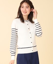 Reflect | 【WEB限定カラーあり/洗える】バイカラーボーダーカーディガン(カーディガン/ボレロ)