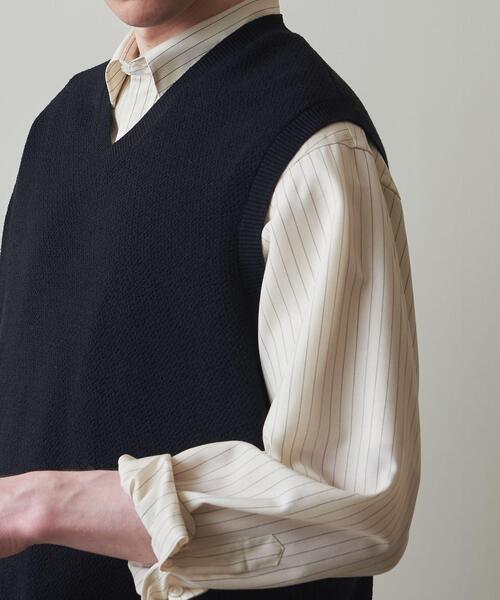 Steven Alan（スティーブンアラン）の「＜Steven Alan＞ BCL EYELET VEST -LOOSE/ベスト（ニット/セーター・メンズ・ネイビー/ブラック・M/L/XL/S）」の4枚目の写真