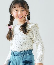 apres les cours | 【WEB限定】プチリボン肩フリルテレコTシャツ(Tシャツ/カットソー)