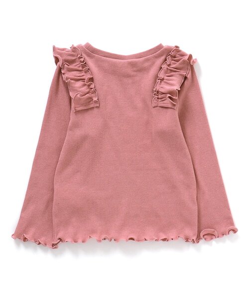 apres les cours(アプレレクール)の「【WEB限定】プチリボン肩フリルテレコTシャツ(Tシャツ/カットソー・キッズ・ベビーピンク/ミント/ピンク/アイボリー・120/140/110/130/100/90/80)」の16枚目の写真