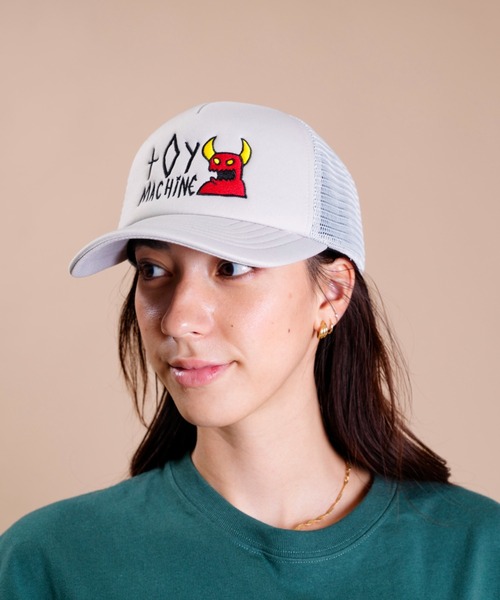 TOY MACHINE(トイ マシーン)の「TOY MACHINE/トイマシーン キャップ TOY M-TYPE MESH CAP 232045001(キャップ・メンズ・ブラック/ブラック×ホワイト/レッド系その他/パープル系その他/グリーン系その他/グレー系その他/ピンク系その他・FREE/YOUTH)」の3枚目の写真