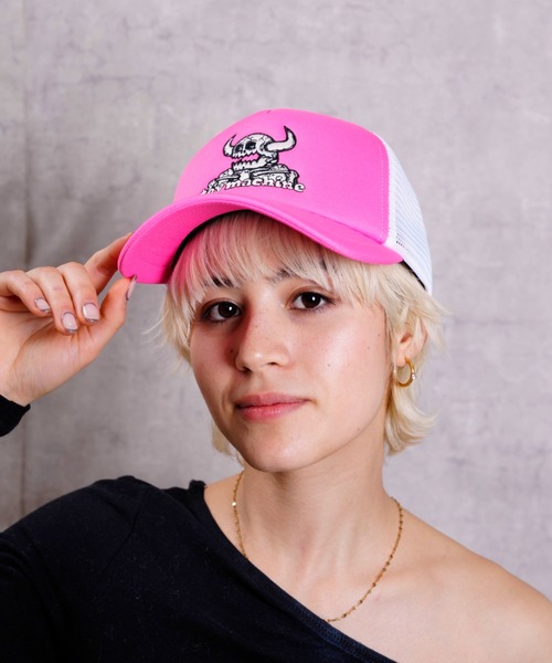 TOY MACHINE(トイ マシーン)の「TOY MACHINE/トイマシーン キャップ TOY M-TYPE MESH CAP 232045001(キャップ・メンズ・ブラック/ブラック×ホワイト/レッド系その他/パープル系その他/グリーン系その他/グレー系その他/ピンク系その他・FREE/YOUTH)」の6枚目の写真