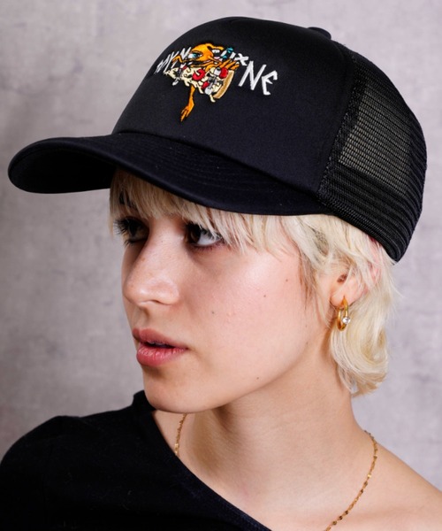 TOY MACHINE(トイ マシーン)の「TOY MACHINE/トイマシーン キャップ TOY M-TYPE MESH CAP 232045001(キャップ・メンズ・ブラック/ブラック×ホワイト/レッド系その他/パープル系その他/グリーン系その他/グレー系その他/ピンク系その他・FREE/YOUTH)」の9枚目の写真