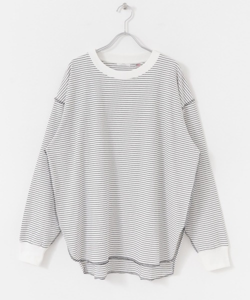 ITEMS URBANRESEARCH（アイテムズ アーバンリサーチ）の「ラウンドロングTシャツ（Tシャツ/カットソー・レディース・ブラック系その他/オフホワイト/スミクロ・FREE）」の14枚目の写真