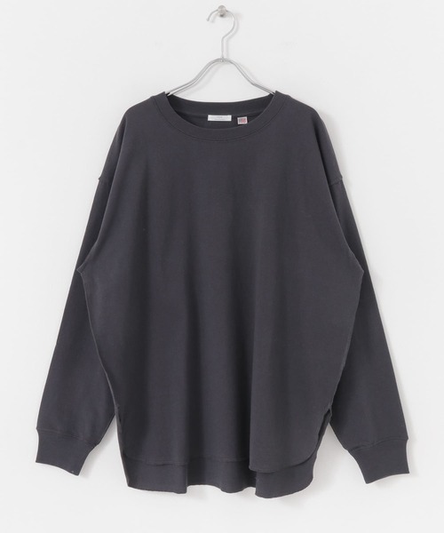 ITEMS URBANRESEARCH（アイテムズ アーバンリサーチ）の「ラウンドロングTシャツ（Tシャツ/カットソー・レディース・ブラック系その他/オフホワイト/スミクロ・FREE）」の22枚目の写真