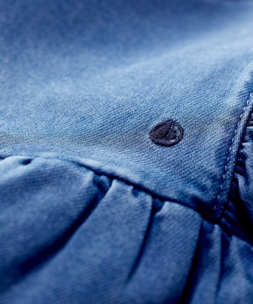 【セール】デニムロンパース（ロンパース）｜PETIT BATEAU（プチバトー）