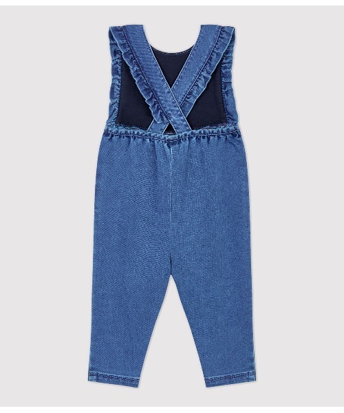 【セール】デニムロンパース（ロンパース）｜PETIT BATEAU（プチバトー）