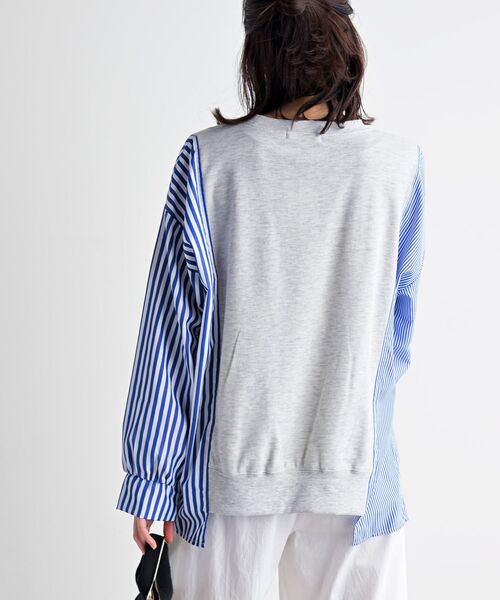 rps（アールピーエス）の「異素材切替ミニ裏毛プルオーバー（その他トップス・レディース・オートミール/杢グレー/ネイビー・フリー）」の21枚目の写真