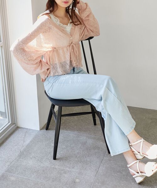 MAJESTIC LEGON(マジェスティックレゴン)の「レースクロスホルタータンク(タンクトップ・レディース・ベージュ/オフホワイト/チャコールグレー/ブラック・MEDIUM)」の5枚目の写真