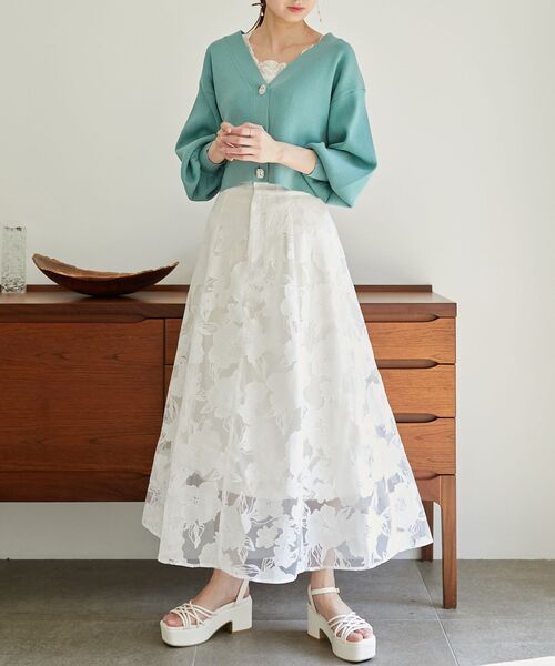 MAJESTIC LEGON(マジェスティックレゴン)の「レースクロスホルタータンク(タンクトップ・レディース・ベージュ/オフホワイト/チャコールグレー/ブラック・MEDIUM)」の6枚目の写真