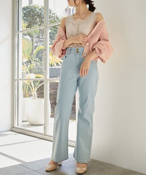 MAJESTIC LEGON(マジェスティックレゴン)の「レースクロスホルタータンク(タンクトップ・レディース・ベージュ/オフホワイト/チャコールグレー/ブラック・MEDIUM)」の14枚目の写真