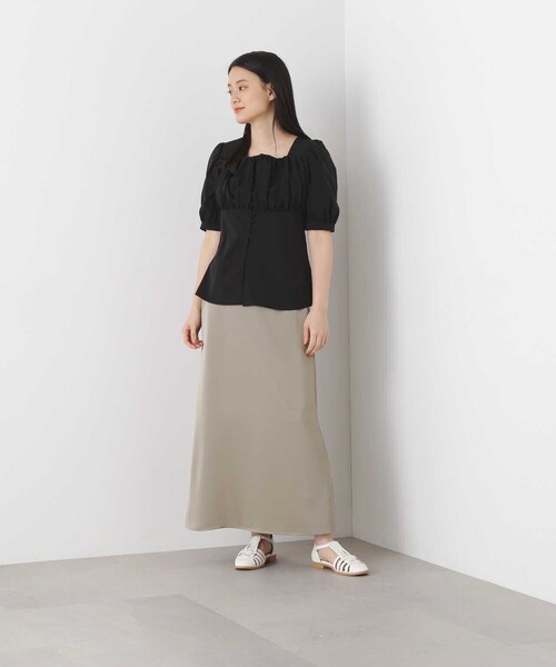 N.(N. Natural Beauty Basic)(エヌエヌナチュラルビューティーベーシック)の「◆フロントボタンビスチェブラウス(シャツ/ブラウス・レディース・ブラック系その他/ブルー系その他/ブラック・MEDIUM)」の20枚目の写真