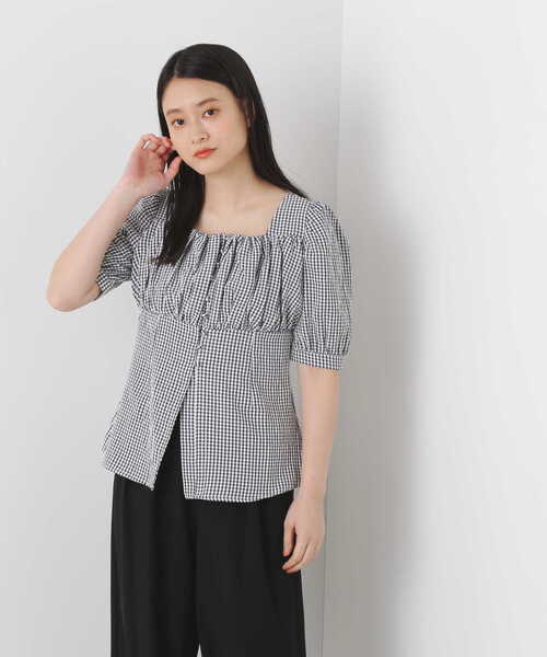 N.(N. Natural Beauty Basic)(エヌエヌナチュラルビューティーベーシック)の「◆フロントボタンビスチェブラウス(シャツ/ブラウス・レディース・ブラック系その他/ブルー系その他/ブラック・MEDIUM)」の16枚目の写真