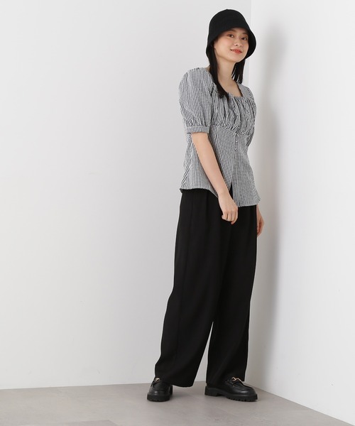N.(N. Natural Beauty Basic)(エヌエヌナチュラルビューティーベーシック)の「◆フロントボタンビスチェブラウス(シャツ/ブラウス・レディース・ブラック系その他/ブルー系その他/ブラック・MEDIUM)」の12枚目の写真