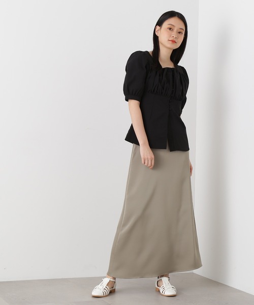 N.(N. Natural Beauty Basic)(エヌエヌナチュラルビューティーベーシック)の「◆フロントボタンビスチェブラウス(シャツ/ブラウス・レディース・ブラック系その他/ブルー系その他/ブラック・MEDIUM)」の9枚目の写真