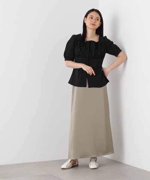 N.(N. Natural Beauty Basic)(エヌエヌナチュラルビューティーベーシック)の「◆フロントボタンビスチェブラウス(シャツ/ブラウス・レディース・ブラック系その他/ブルー系その他/ブラック・MEDIUM)」の10枚目の写真