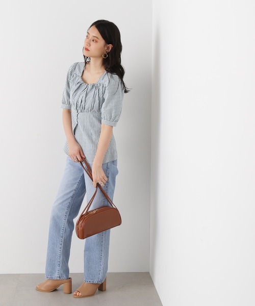 N.(N. Natural Beauty Basic)(エヌエヌナチュラルビューティーベーシック)の「◆フロントボタンビスチェブラウス(シャツ/ブラウス・レディース・ブラック系その他/ブルー系その他/ブラック・MEDIUM)」の4枚目の写真