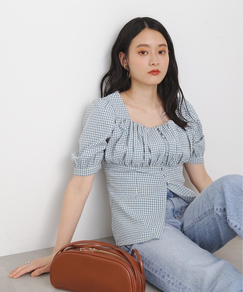 N.(N. Natural Beauty Basic)(エヌエヌナチュラルビューティーベーシック)の「◆フロントボタンビスチェブラウス(シャツ/ブラウス・レディース・ブラック系その他/ブルー系その他/ブラック・MEDIUM)」の14枚目の写真