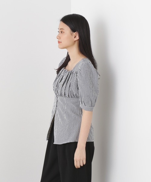 N.(N. Natural Beauty Basic)(エヌエヌナチュラルビューティーベーシック)の「◆フロントボタンビスチェブラウス(シャツ/ブラウス・レディース・ブラック系その他/ブルー系その他/ブラック・MEDIUM)」の5枚目の写真