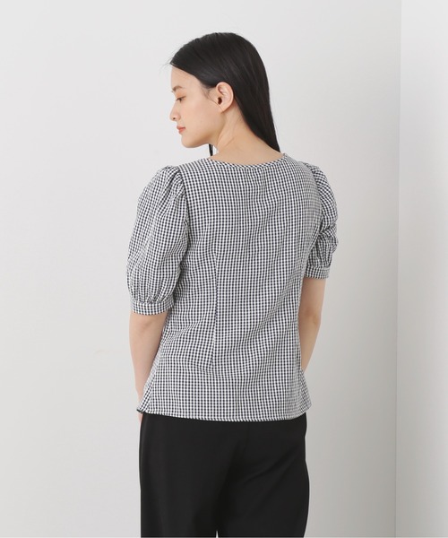 N.(N. Natural Beauty Basic)(エヌエヌナチュラルビューティーベーシック)の「◆フロントボタンビスチェブラウス(シャツ/ブラウス・レディース・ブラック系その他/ブルー系その他/ブラック・MEDIUM)」の6枚目の写真