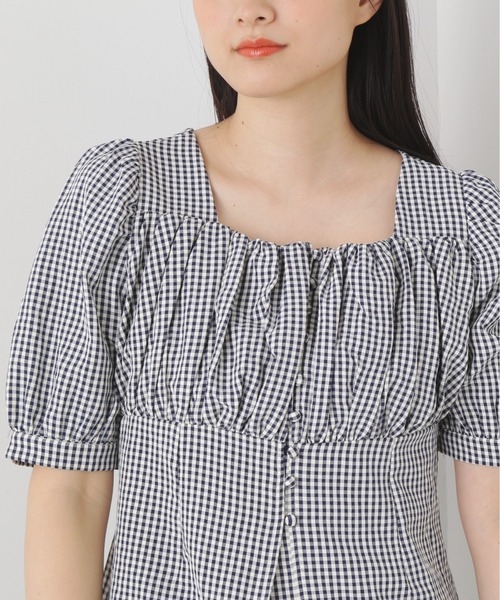 N.(N. Natural Beauty Basic)(エヌエヌナチュラルビューティーベーシック)の「◆フロントボタンビスチェブラウス(シャツ/ブラウス・レディース・ブラック系その他/ブルー系その他/ブラック・MEDIUM)」の7枚目の写真