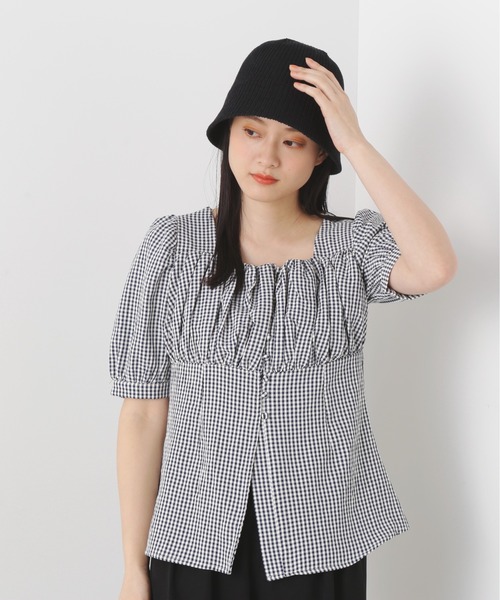 N.(N. Natural Beauty Basic)(エヌエヌナチュラルビューティーベーシック)の「◆フロントボタンビスチェブラウス(シャツ/ブラウス・レディース・ブラック系その他/ブルー系その他/ブラック・MEDIUM)」の11枚目の写真