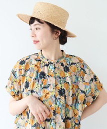 l'atelier du savon 花壇のおはな レンガプリントブラウス l'atelier du savon（アトリエドサボン）の「花壇のおはな