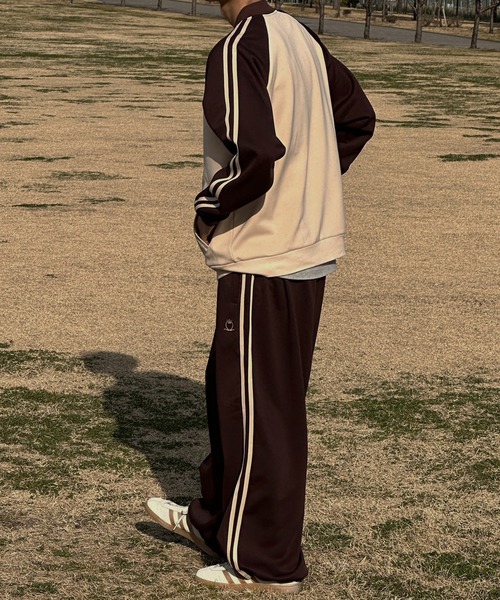 kutir（クティール）の「サイドライン配色トラックジャケット(セットアップ着用可)（その他アウター・メンズ・ネイビー/カーキ/アイボリー・MEDIUM/LARGE）」の19枚目の写真