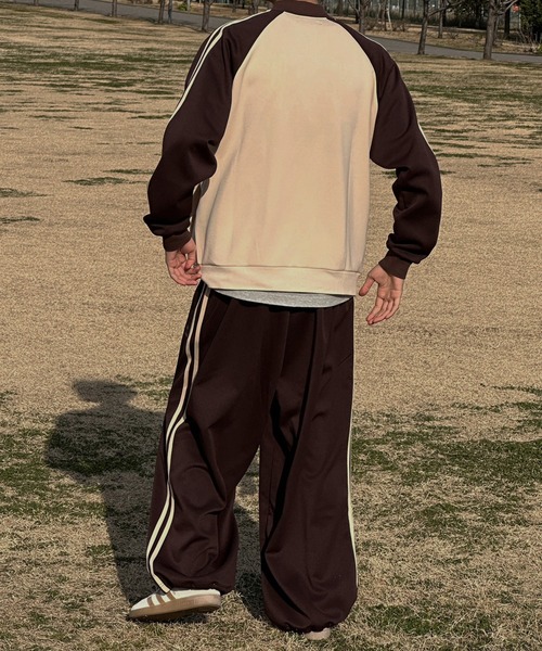 kutir（クティール）の「サイドライン配色トラックジャケット(セットアップ着用可)（その他アウター・メンズ・ネイビー/カーキ/アイボリー・MEDIUM/LARGE）」の20枚目の写真