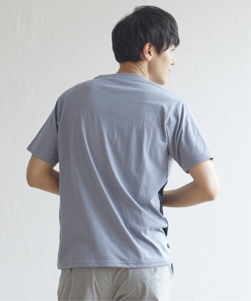 ikka(イッカ)の「TRツイル切り替えTシャツ(Tシャツ/カットソー・メンズ・ネイビー/グリーン/ホワイト/ブルー・XL/M/S/L)」の20枚目の写真