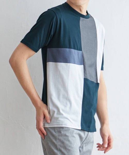 セール】TRツイル切り替えTシャツ（Tシャツ/カットソー）｜ikka