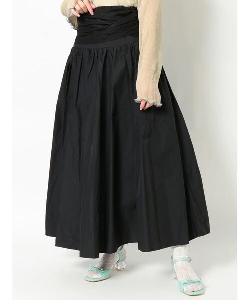 merry jenny（メリージェニー）の「wrapリボンタフタスカート（スカート・レディース・ピンク/オフホワイト/ブラック・FREE）」の3枚目の写真