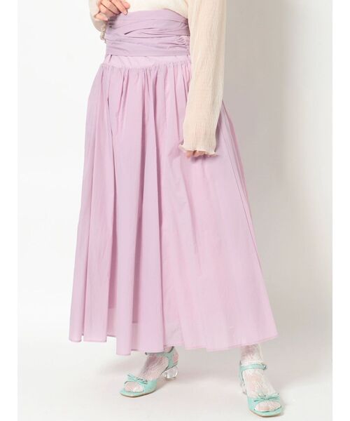 merry jenny（メリージェニー）の「wrapリボンタフタスカート（スカート・レディース・ピンク/オフホワイト/ブラック・FREE）」の13枚目の写真