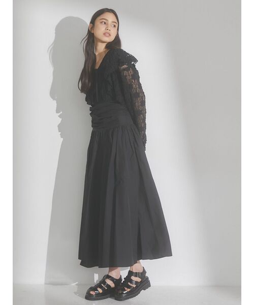 merry jenny（メリージェニー）の「wrapリボンタフタスカート（スカート・レディース・ピンク/オフホワイト/ブラック・FREE）」の15枚目の写真